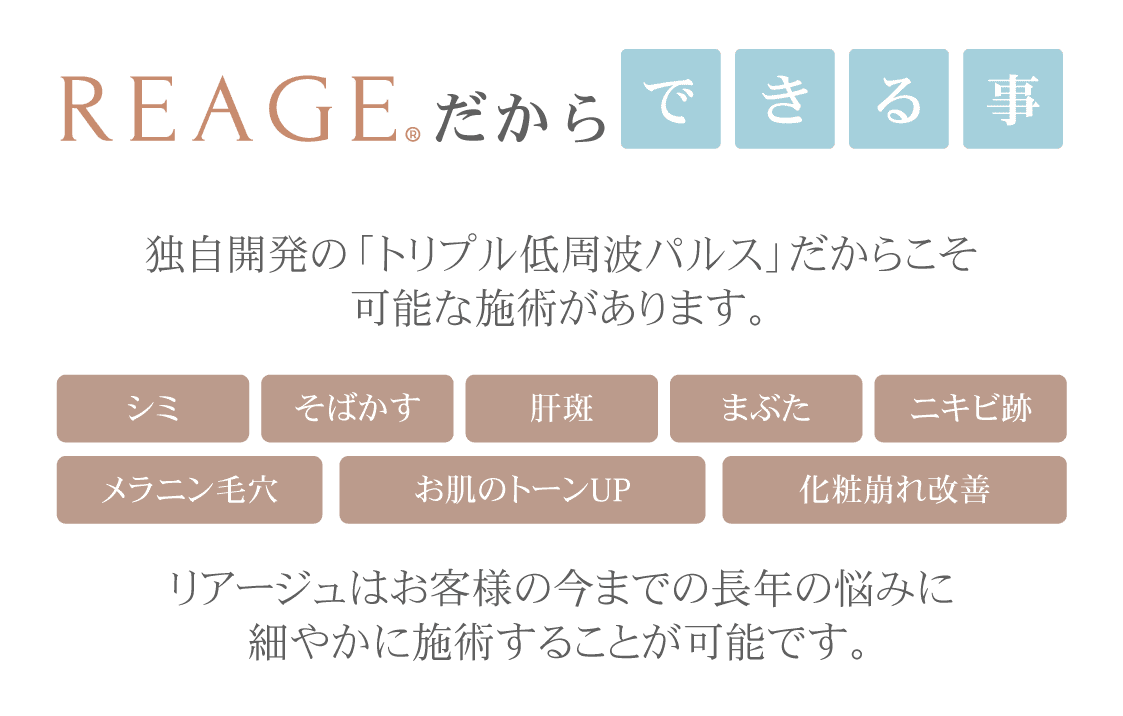 REAGEだからできること